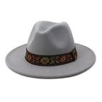 Floral Ribbon Fedora Hat