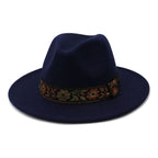 Floral Ribbon Fedora Hat