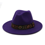 Floral Ribbon Fedora Hat
