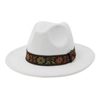 Floral Ribbon Fedora Hat