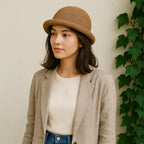 Florence Rolled-Up Brim Bowler Hat