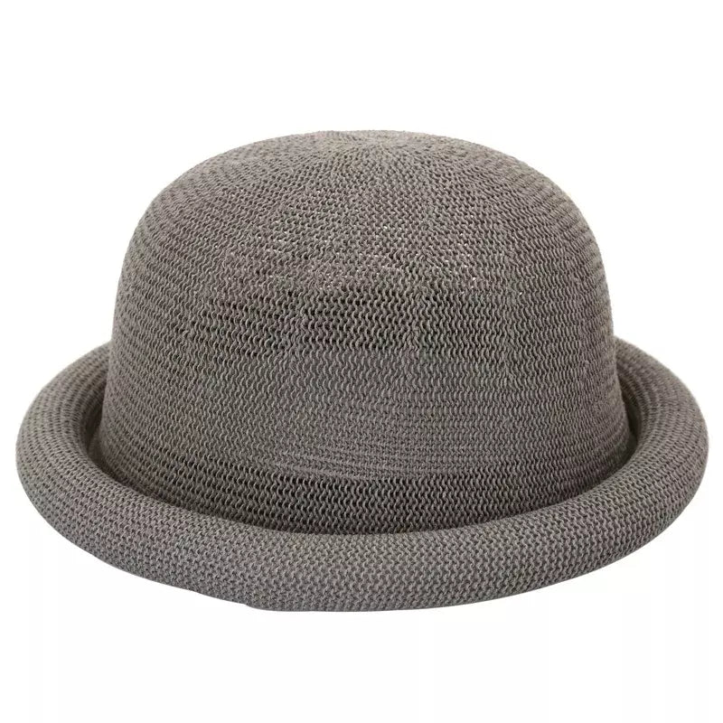 Florence Rolled-Up Brim Bowler Hat
