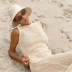 Florida Women Sun Wide Brim Ribbon Bucket Hat