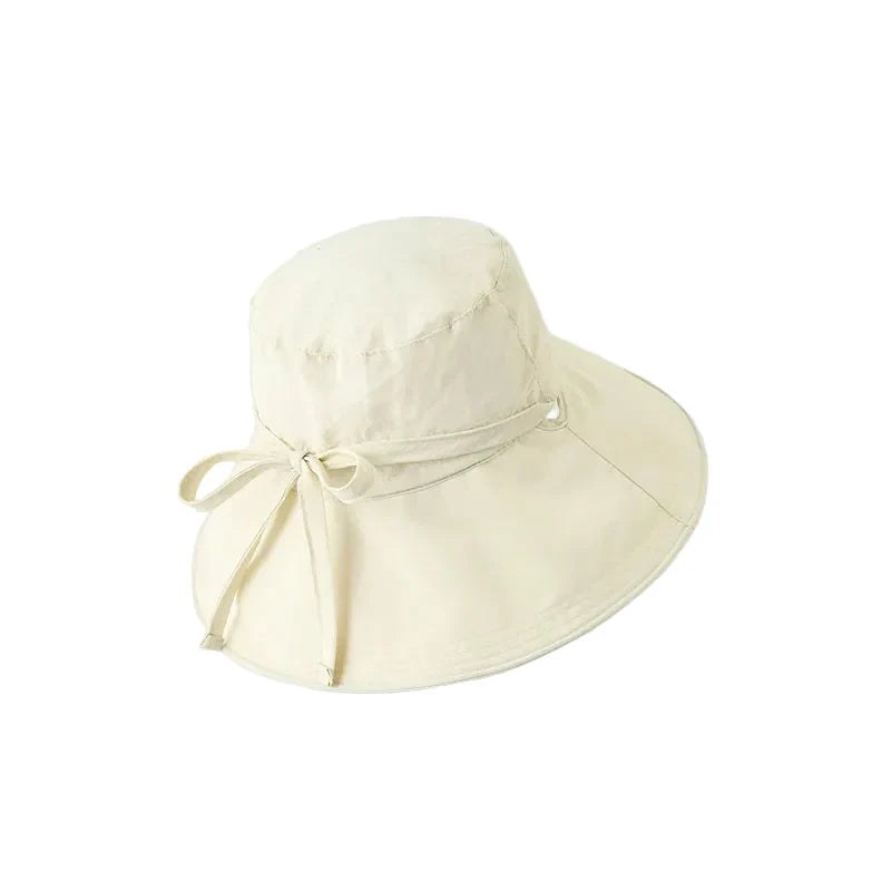 Florida Women Sun Wide Brim Ribbon Bucket Hat