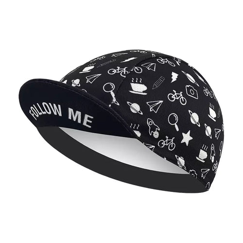 Black Cycling Cap