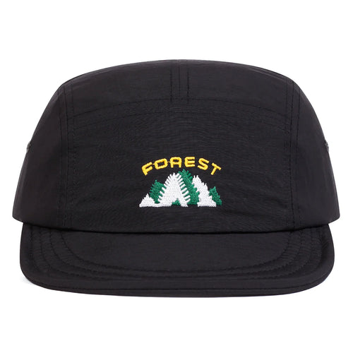 Black 5-Panels Cap front view