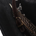 Fort Worth Feather Black Leather Cowboy Hat
