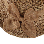Frida Women Summer Straw Ribbon Wide Brim Bucket Hat