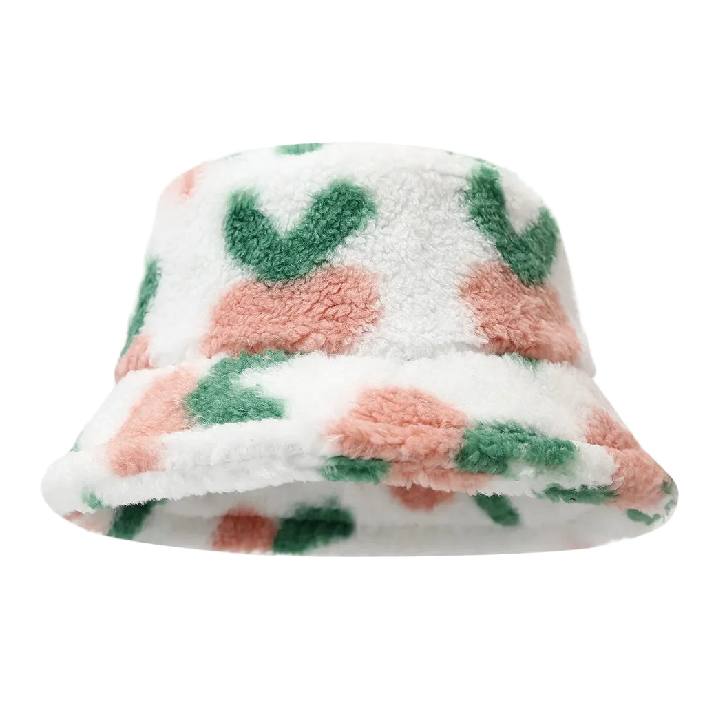 Fruit Cocktail Winter Fur Bucket Hat