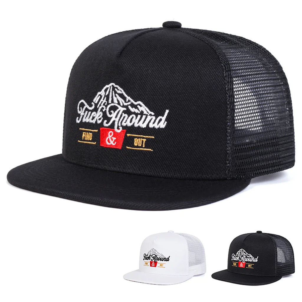 Fuck Around Trucker Snapback Cap