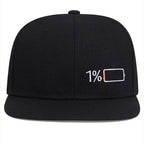 Full-Empty Battery Black Snapback Cap