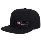 Full-Empty Battery Black Snapback Cap