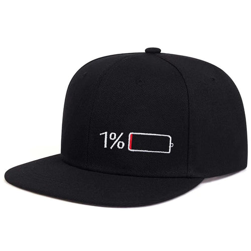Black Snapback Cap back view
