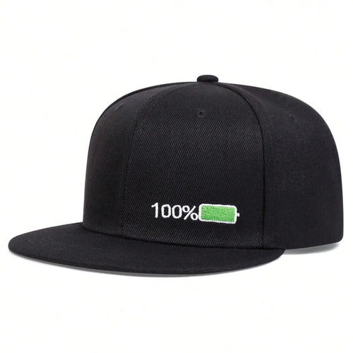Black Snapback Cap back view