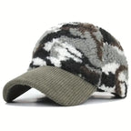 Fur Camouflage Corduroy Baseball Cap