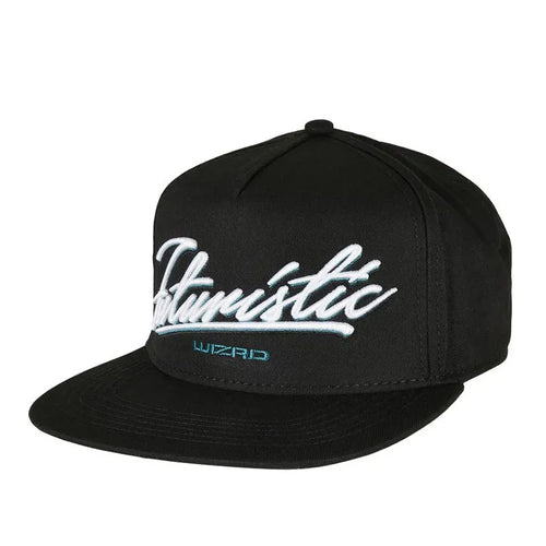 Black Snapback Cap back view