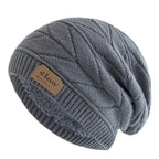 GLOW Winter Fur Knitted Beanie