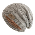 GLOW Winter Fur Knitted Beanie