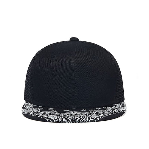 Black Mesh Snapback front view