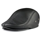 GLTR Earflaps Genuine Leather Flat Cap