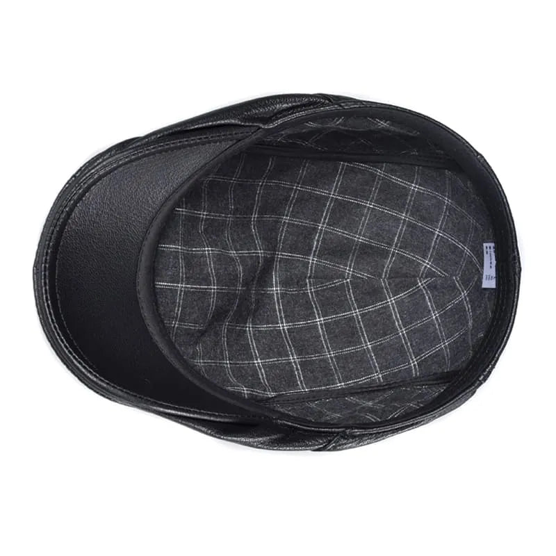 GLTR Genuine Leather Flat Cap