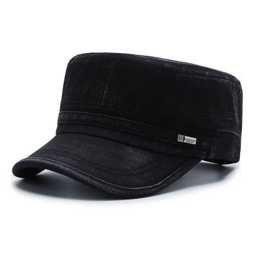 Cotton Army Cap – Washed Adjustable Plain Pattern Hat For Men & Women