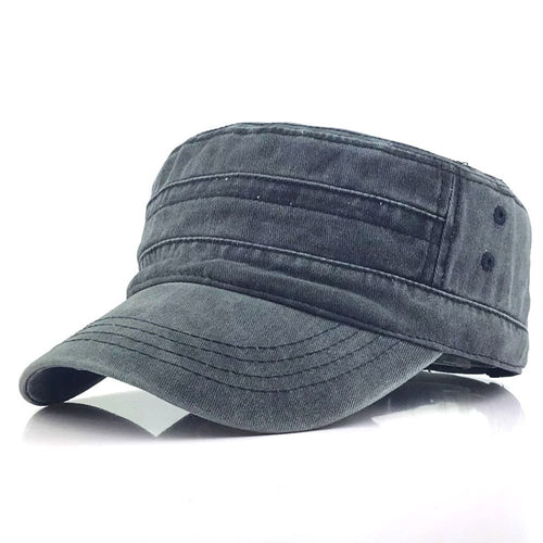 Black Cotton Army Cap