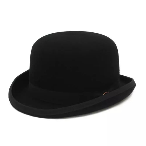 Black Wool Bowler Hat
