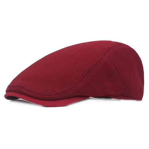 Red Classic Flat Cap
