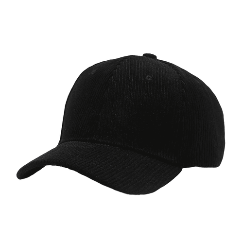 Black Corduroy Baseball Cap