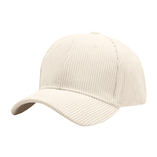 White Corduroy Baseball Cap