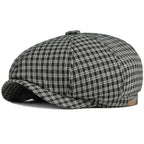 Gante Plaid Cotton Newsboy Cap