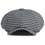 Gante Plaid Cotton Newsboy Cap