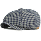 Gante Plaid Cotton Newsboy Cap