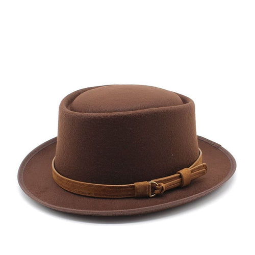 Brown Classic Porkpie Hat