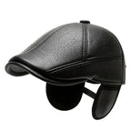 Gauguin Winter Earflaps Leather Flat Cap