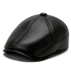 Gauguin Winter Earflaps Leather Flat Cap