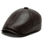 Gauguin Winter Earflaps Leather Flat Cap