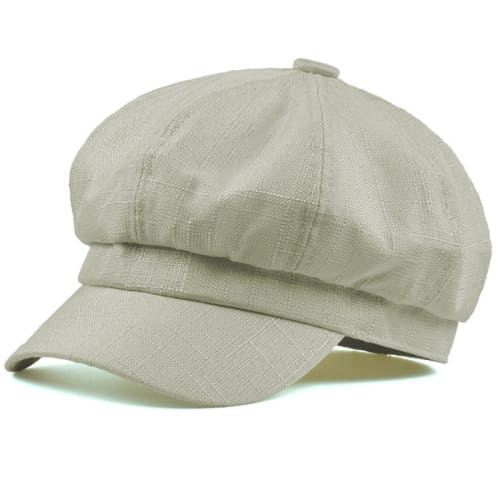 Genova Plain Linen Newsboy Cap