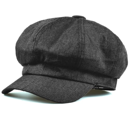 Genova Plain Linen Newsboy Cap
