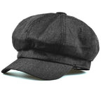 Genova Plain Linen Newsboy Cap