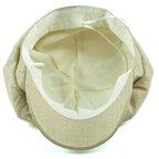 Genova Plain Linen Newsboy Cap