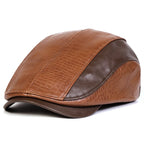 Georgetown Leather Scales Flat Cap