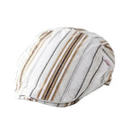Gervais Striped Cotton Flat Cap