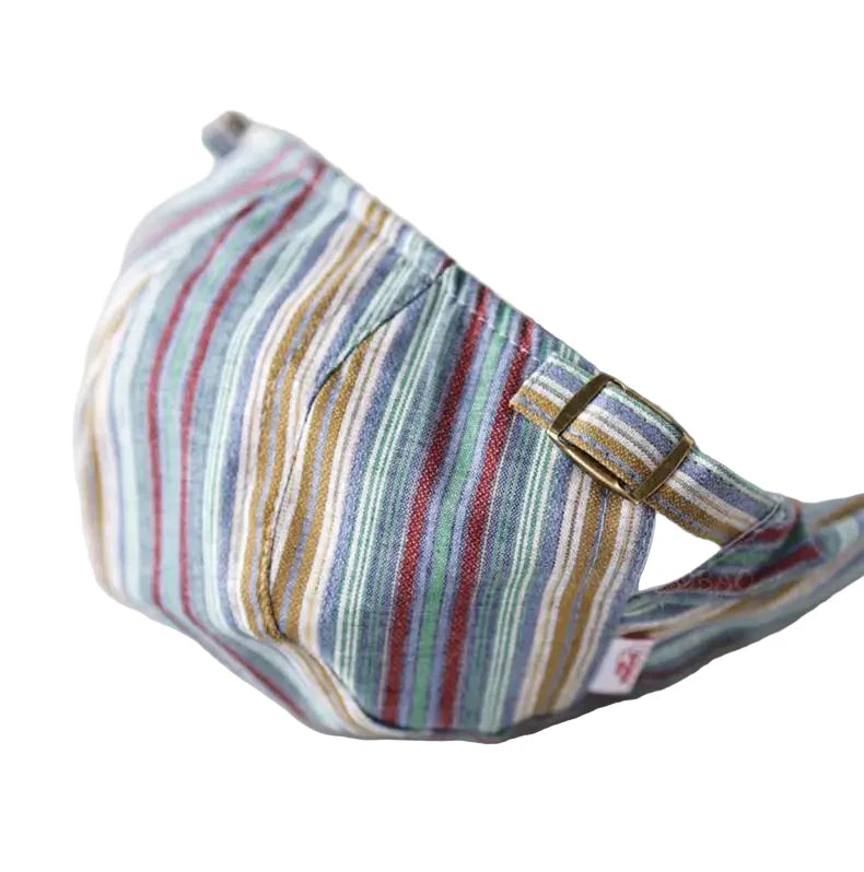 Gervais Striped Cotton Flat Cap