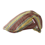 Gervais Striped Cotton Flat Cap