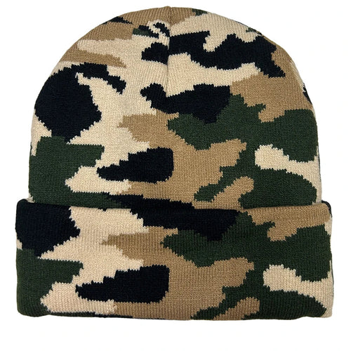 Brown Camouflage Beanie