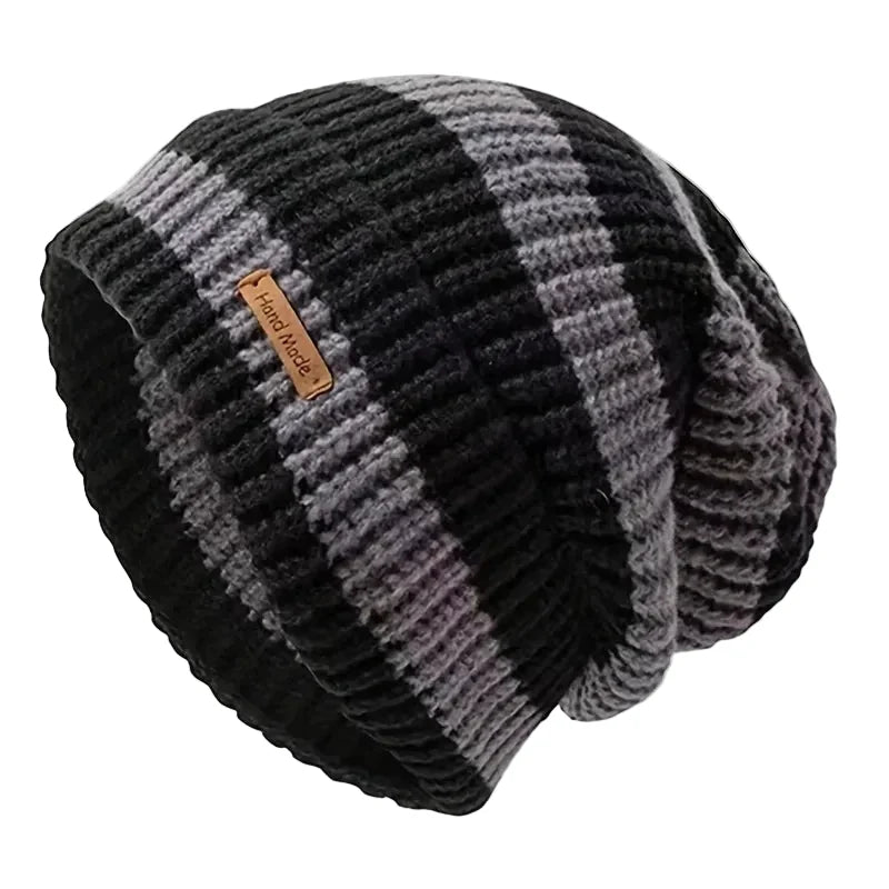 Ghelter Hand-Made Striped Knitted Beanie