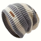 Ghelter Hand-Made Striped Knitted Beanie