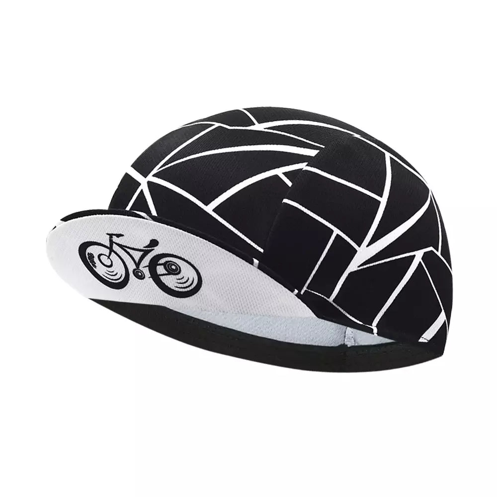 Ghelter Black & White Cycling Cap